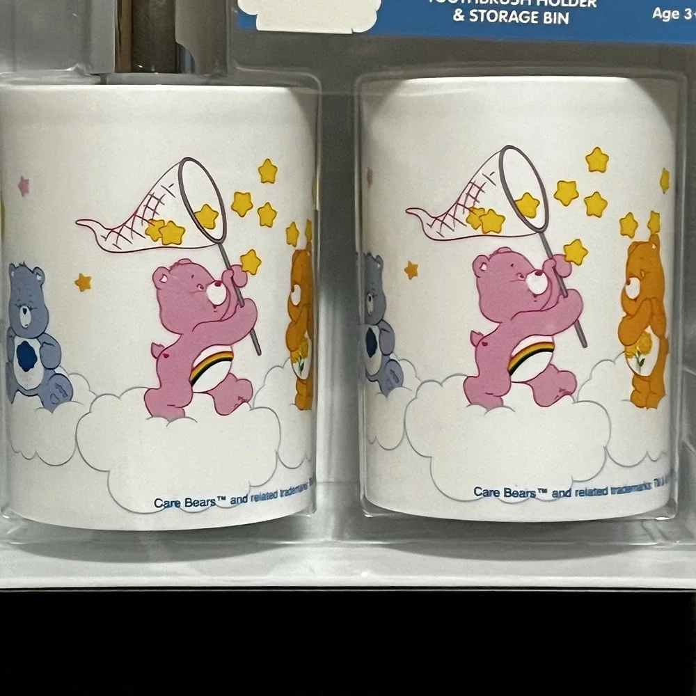 Care Bears‎ 3 Pc Bathroom Accessory Set, Toothbrush Holder Soap Pump Storage Bin
